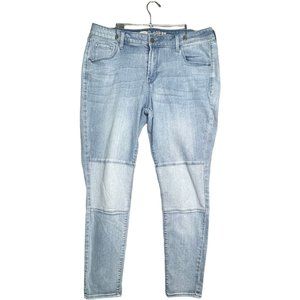 Old Navy Jeans 16 Regular Womens Rockstar Skinny Mid-Rise Patch Berkin